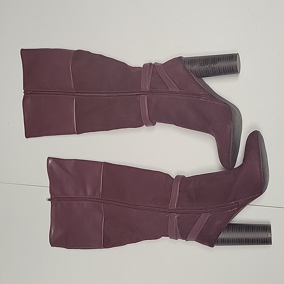 JustFab “Jonica” wine tall maroon boots - Picture 3 of 4